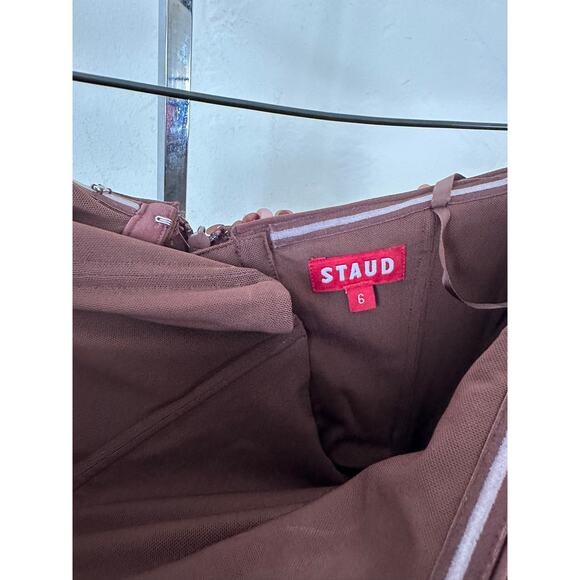 STAUD Casey Sequined Strapless Maxi Dress Bronze 6 - Picture 4 of 4